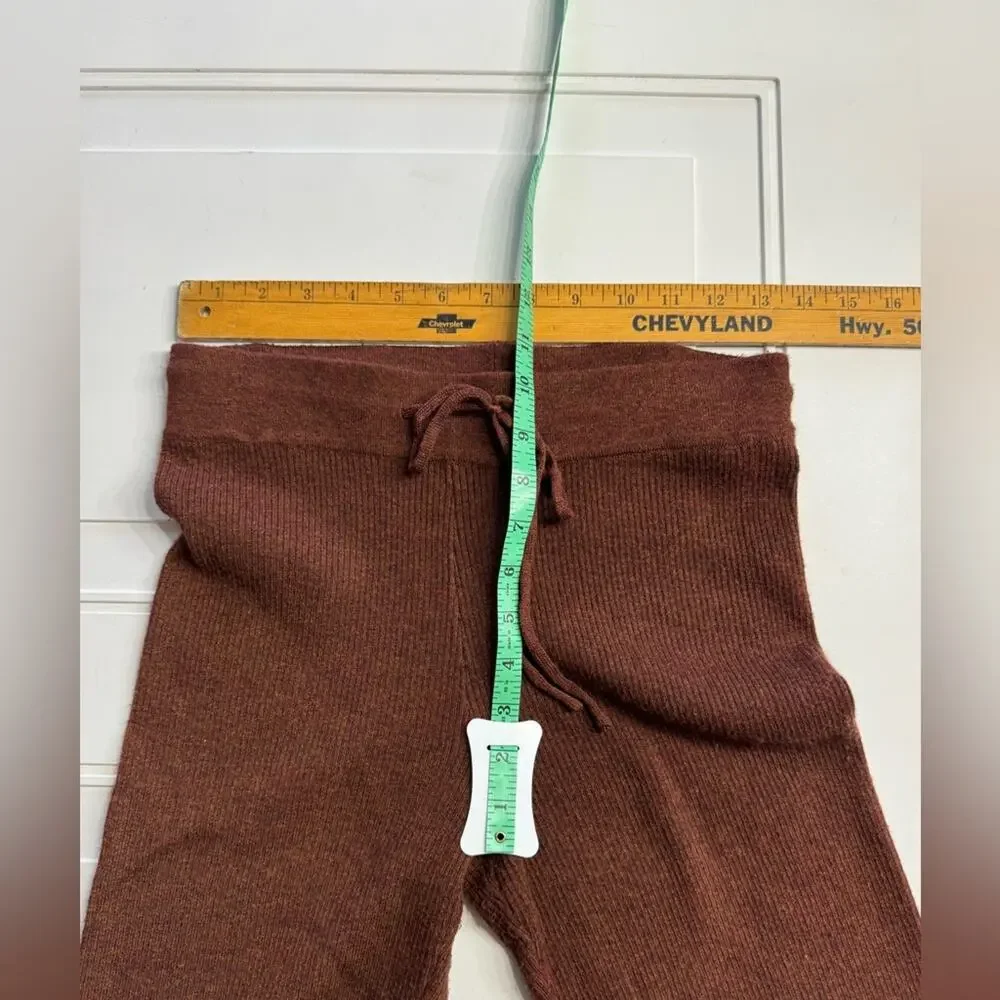 Thread & Supply Sienna Wool Blend Knit Brown Leggings Pants Joggers Size Small - Picture 5 of 6